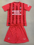 24/25  Rangers  Red Goalkeeper Kids Soccer Jersey
