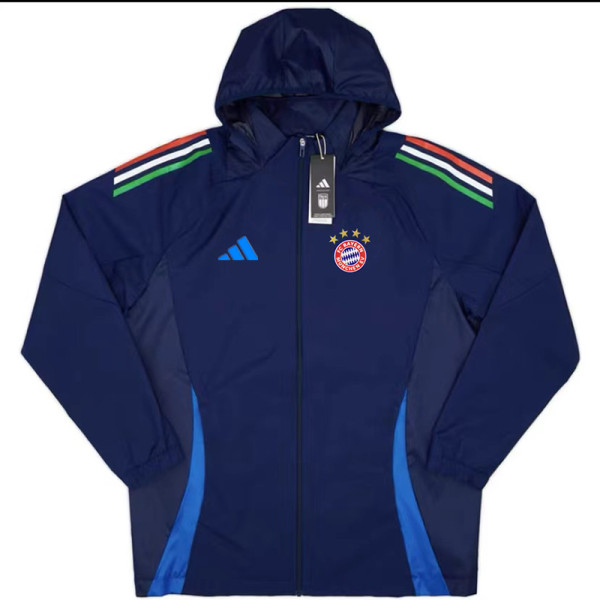 24/25 Bayern Royal Blue Hooded Windbreaker