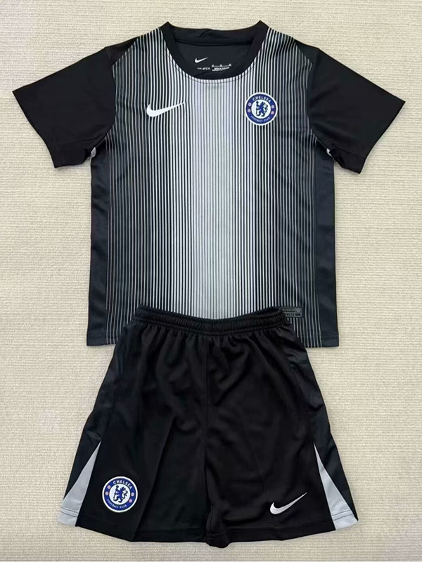 25/26 CHE Goalkeeper Black Kids  Soccer Jersey