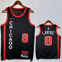23/24 BULLS LAVINE #8 Black City Edition Top Quality Hot Pressing NBA Jersey