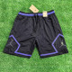 25/26 Flying Man Casual NBA Edition Black Purple shorts# J2425