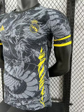 24/25 RMA Grey  Dragon  Special Edition Player Version Soccer Jersey（黄色袖边）