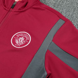 25/26  Man City Maroon  Jacket Tracksuit