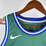 Dallas Mavericks LRVING #11 Green Top Quality Hot Pressing Retro NBA Jersey