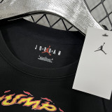 2025 T266 Jordan Fire  Edition  Pure Cotton  Black T-shirt