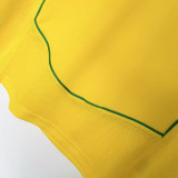 2004 Brazil Home Long Sleeve Retro Soccer Jersey