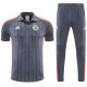 25/26 Bayern Grey Stripe polo shirts pants suit