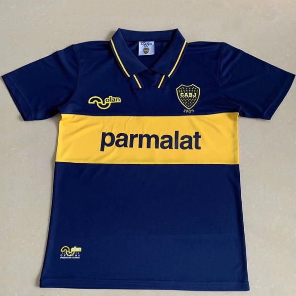 1994 Boca Juniors Home Retro Soccer Jersey (背后带广告)