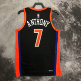 22/23 KNICKS ANTHONY #7 Black City Edition Top Quality Hot Pressing NBA Jersey
