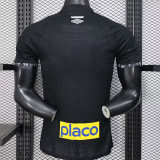 25/26  Santos FC Special Edition Black Player Version Soccer Jersey（胸前blaze广告）
