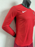 24/25 Portugal  Home Long Sleeve  Player Version Soccer Jersey(长袖)