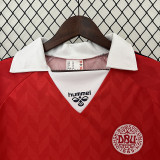 1988 Denmark Home Red  Retro  Soccer Jersey