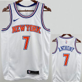 2018/2019 KNICKS ANTHONY #7 White Top Quality Hot Pressing NBA Jersey