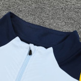 24/25 RMA Light Blue  Player Version Half Pull Tracksuit  (球员版浅蓝、半拉链)