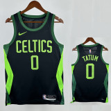 24/25 CELTICS TATUM #0 City Edition Top Quality Hot Pressing Retro NBA Jersey