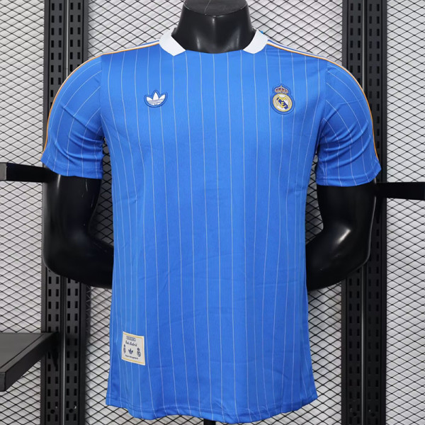 25/26 RMA Retro Edition Blue Player Version Soccer Jersey