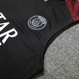 24/25 PSG Black Tank top and shorts suitblack