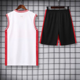 24/25 LIV White & Red Tank top and shorts suit