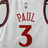 24/25 Clippers PUAL # 3 White Top Quality Hot Pressing NBA Jersey