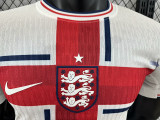 2024 England White and Red Special Edition Player Version Soccer Jersey