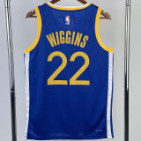 22/23 WARRIORS WIGGINS #22 Blue Top Quality Hot Pressing NBA Jersey (V领)