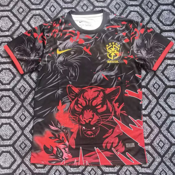 26/27 Brazil Cheetah Special Edition Red Fans Soccer Jersey