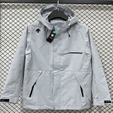 25/26 DESCENTE Grey Thickened Assault  Hooded Windbreaker #H003