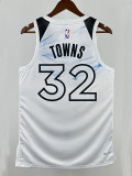 24/25 TIMBERWOLVES TOWNS #32 White City Edition Top Quality Hot Pressing NBA Jersey