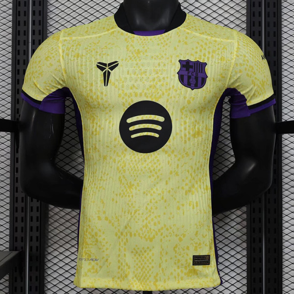 24/25 BAR Yellow Special Edition  Player Version Soccer Jersey(大胸花）