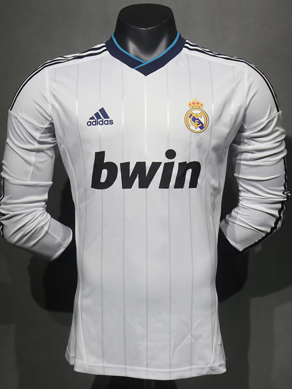 2012/2013 RMA Home Player Version Long Sleeve Retro Soccer Jersey(长袖)