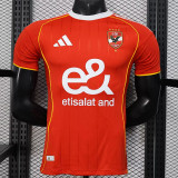 25/26  Al Ahly FC Home   Player Version Soccer Jersey