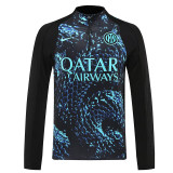 25/26 INT Snake Pattern Black Half Pull Tracksuit  (半拉链)