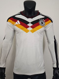 25/26 Germany Home Long Sleeve Player Version Soccer Jersey#带四星