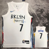 22/23 NETS DURANT #7 White City Edition Top Quality Hot Pressing NBA Jersey