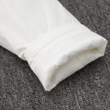 24/25  Napoli White Hooded Cotton Coat
