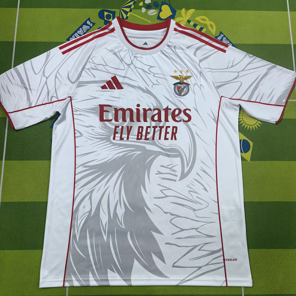 25/26 Benfica Special Edition White  Fans Soccer Jersey