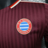 25 /26 Bayern Retro Edition Red Player Version Soccer Jersey
