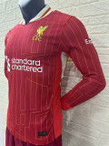 24/25 LIV Home  Long Sleeve Player Version Soccer Jersey
