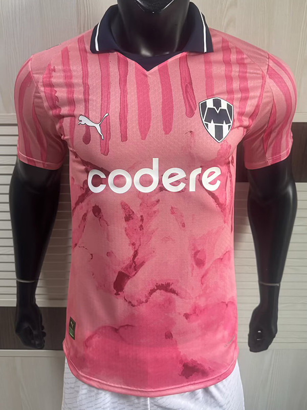 25/26 Monterrey Special Edition White Pink Player Version Soccer Jersey
