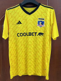 24/25 Colo-Colo Yellow Goalkeeper  Fans Soccer Jersey（Advertisement ）（广告、字样）