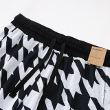 25/26  New Jordan Casual NBA Edition Thousand Bird Grid White shorts#C2446