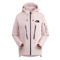 25/26 New THE NORTH FACE Light Pink Hooded Waterproof assault suit#防水