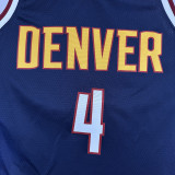 22/23 Nuggets #4 Sapphire Blue Top Quality Hot Pressing NBA Jersey