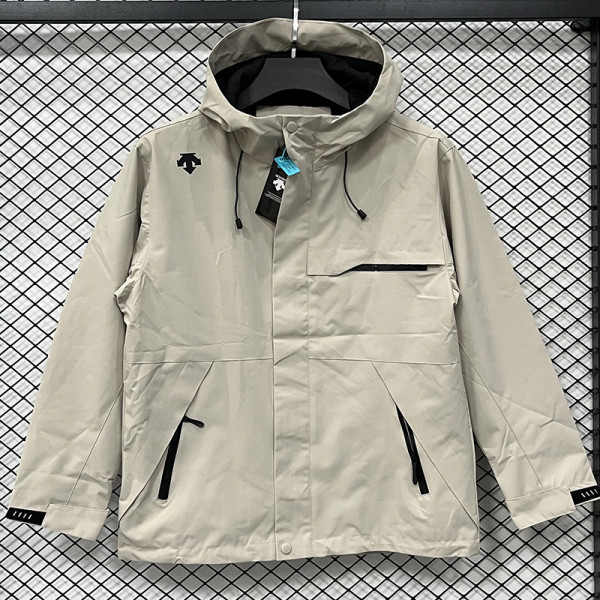 25/26 DESCENTE Khaki  Thickened Assault  Hooded Windbreaker #H003