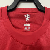 2007/2008 Man Utd home Red long sleeve Retro soccer jersey (长袖)(带胸前决赛字)