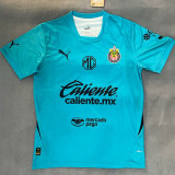 24/25 Chivas Sky Blue Goalkeeper Fans Soccer Jersey