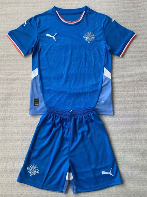 2024 Iceland Home Kids Soccer Jersey