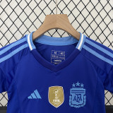 24/25  Argentina Away Kids Soccer Jersey