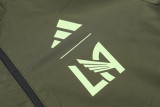 23/24 Los Angeles Black & Green Double Sided Windbreaker (双面风衣)白色边