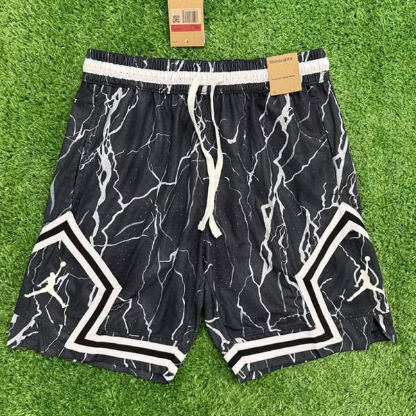 25/26 New Flying Man Casual NBA Edition Crack Black shorts#J2418